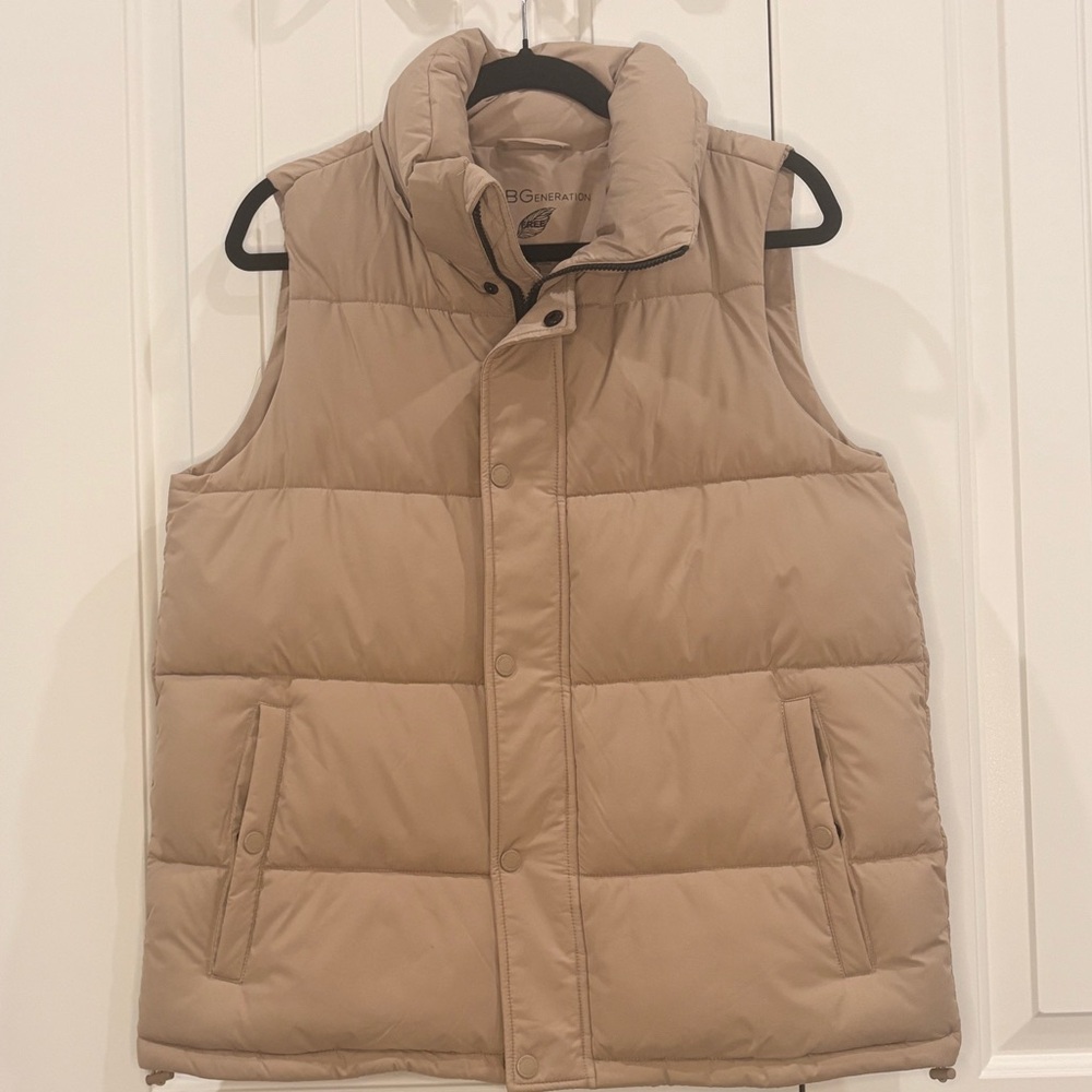 BCBGeneration Tan Puffer Vest